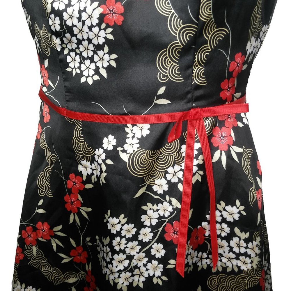 Rampage CDC Japanese Floral Print Strap Dress 6 - Picture 4 of 9